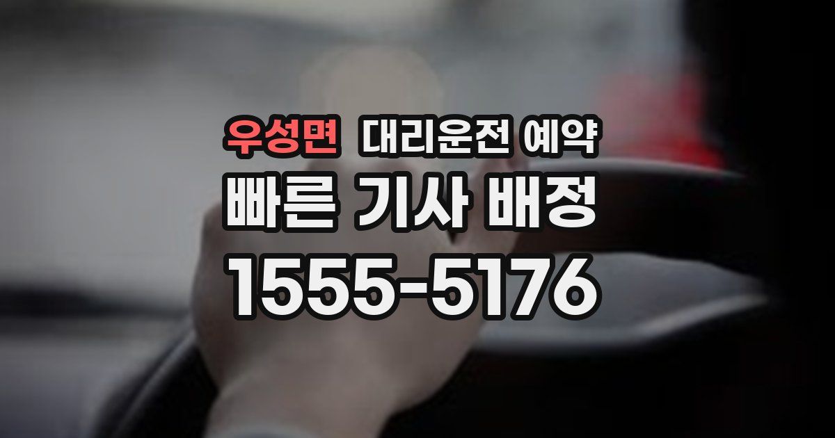 우성면 대리운전 예약