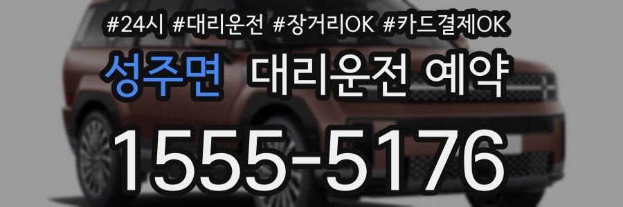 성주면 대리운전 예약