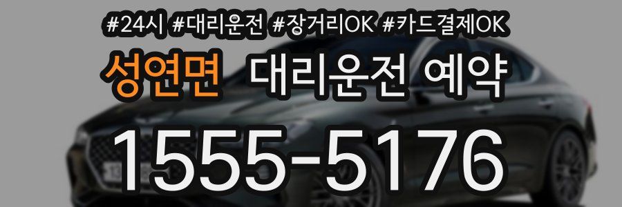 성연면 대리운전 예약
