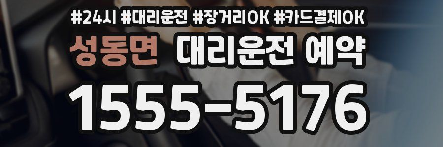 성동면 대리운전 예약