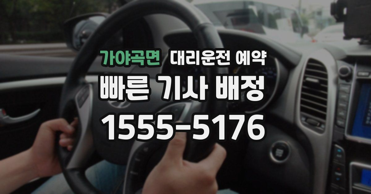 가야곡면 대리운전 예약