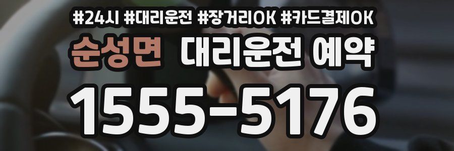 순성면 대리운전 예약