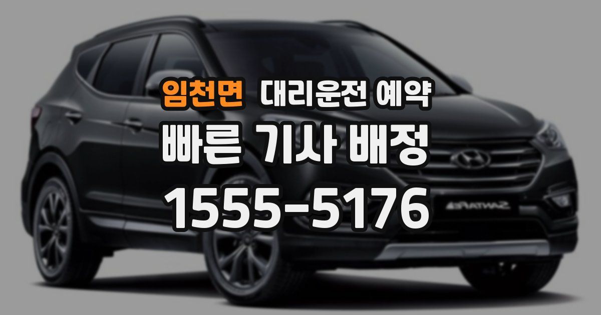 임천면 대리운전 예약