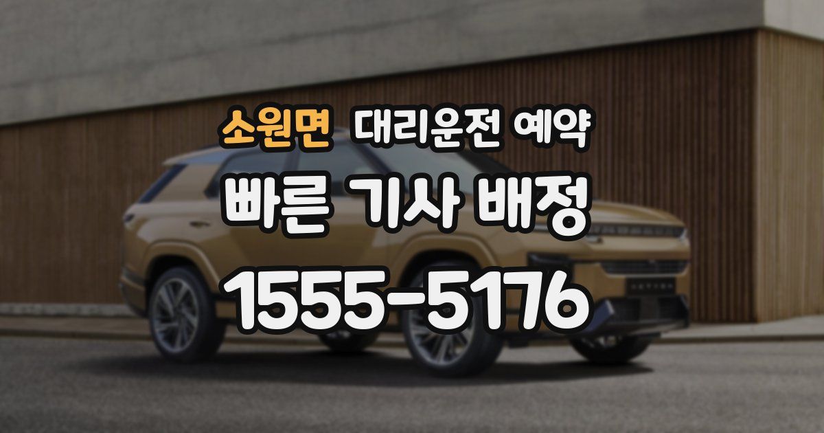 소원면 대리운전 예약