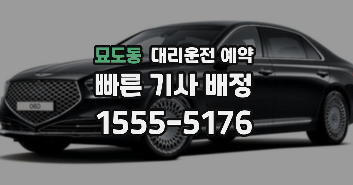 묘도동 대리운전 예약