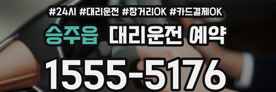 승주읍 대리운전 예약
