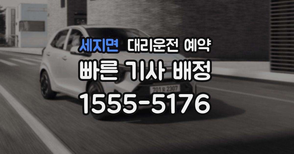 세지면 대리운전 예약