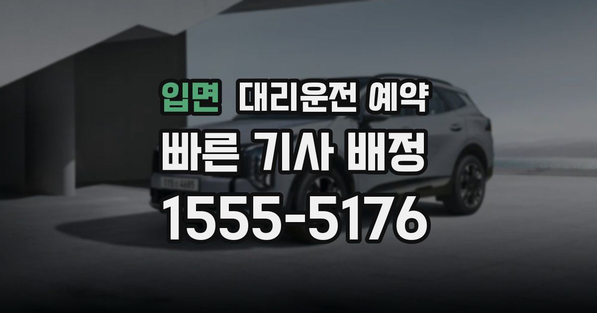 입면 대리운전 예약