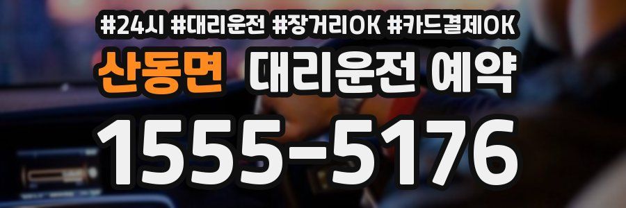 산동면 대리운전 예약