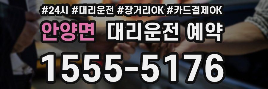 안양면 대리운전 예약
