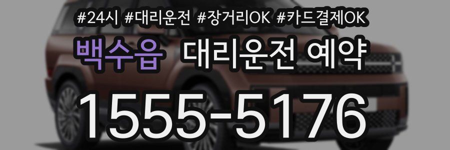 백수읍 대리운전 예약