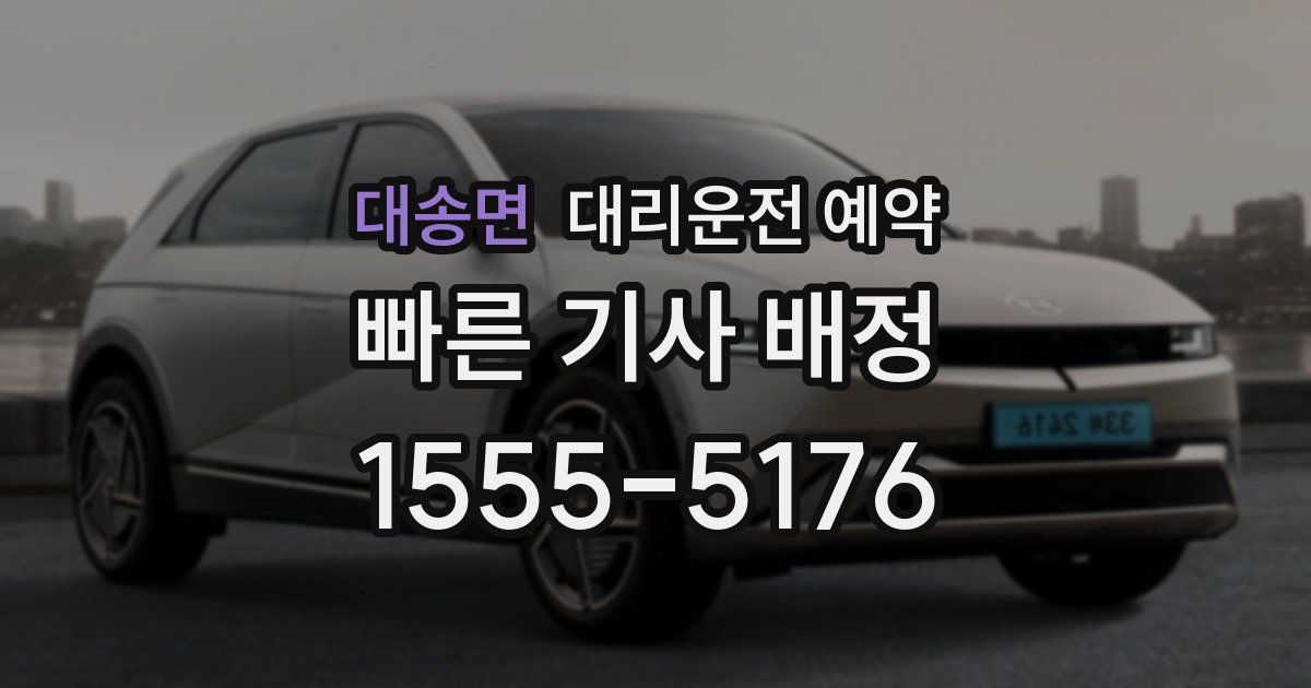 대송면 대리운전 예약