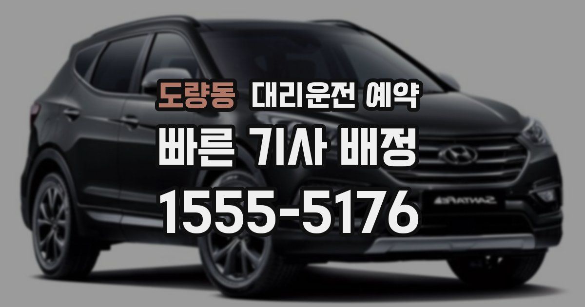 도량동 대리운전 예약