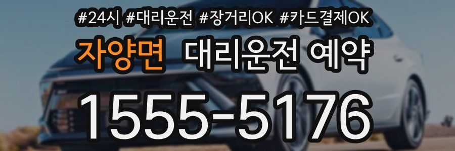 자양면 대리운전 예약
