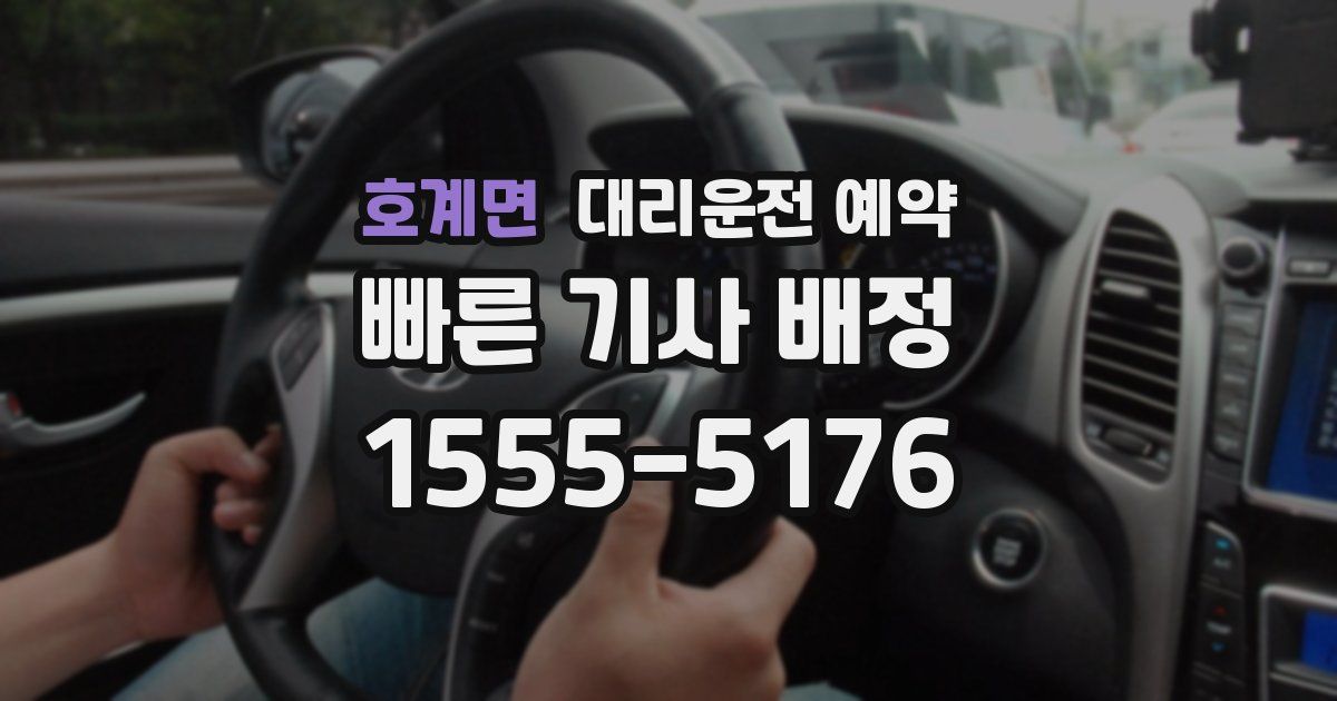 호계면 대리운전 예약