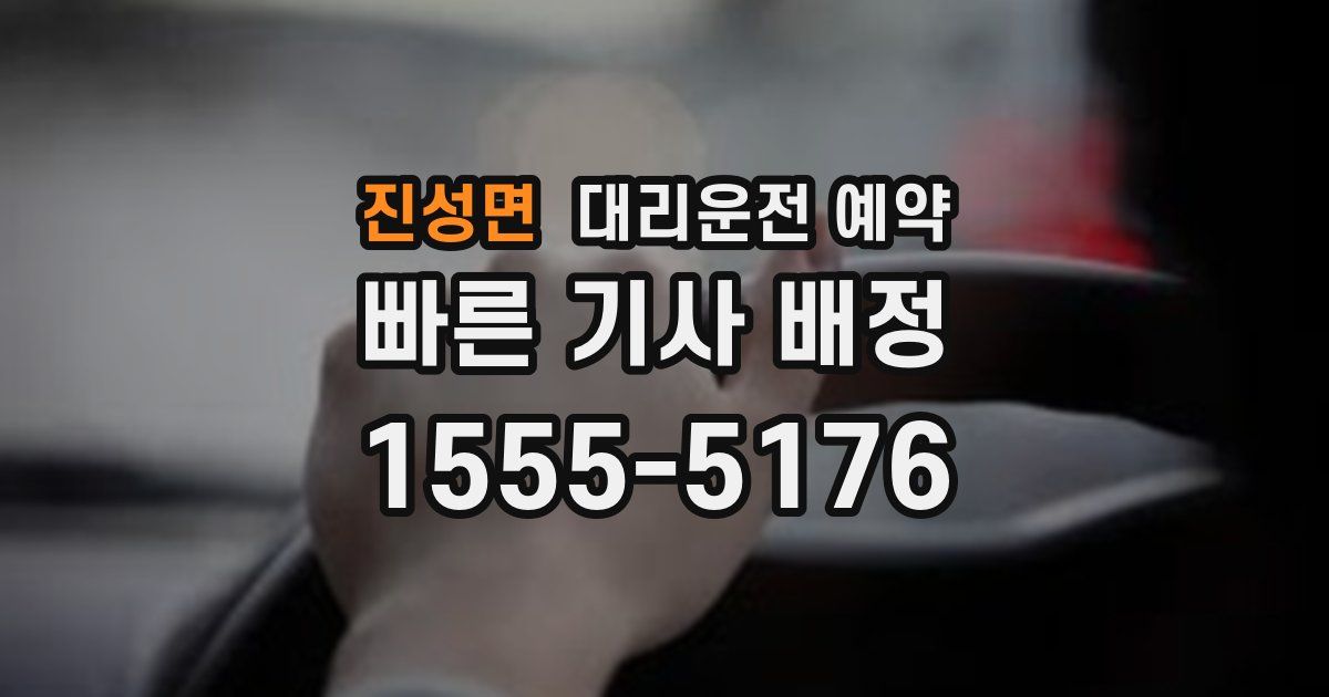 진성면 대리운전 예약