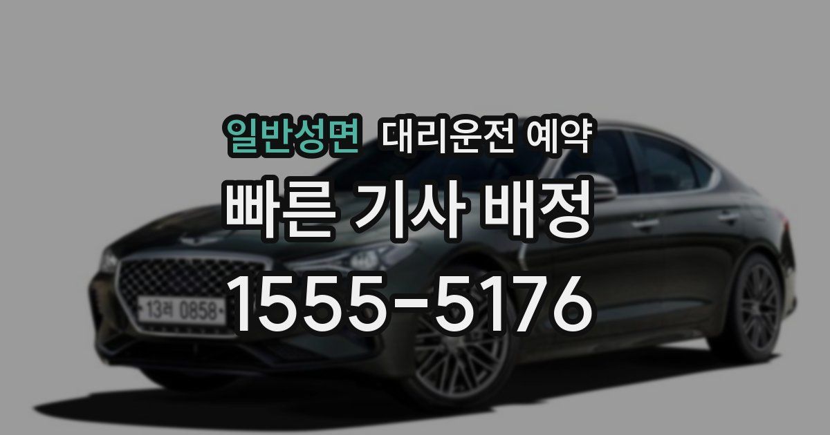 일반성면 대리운전 예약