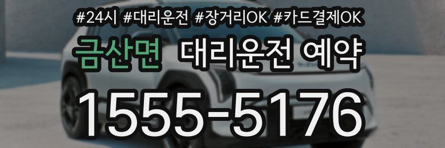 금산면 대리운전 예약