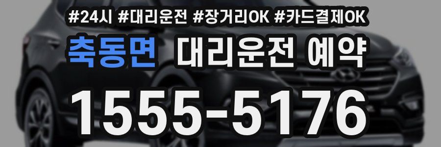 축동면 대리운전 예약