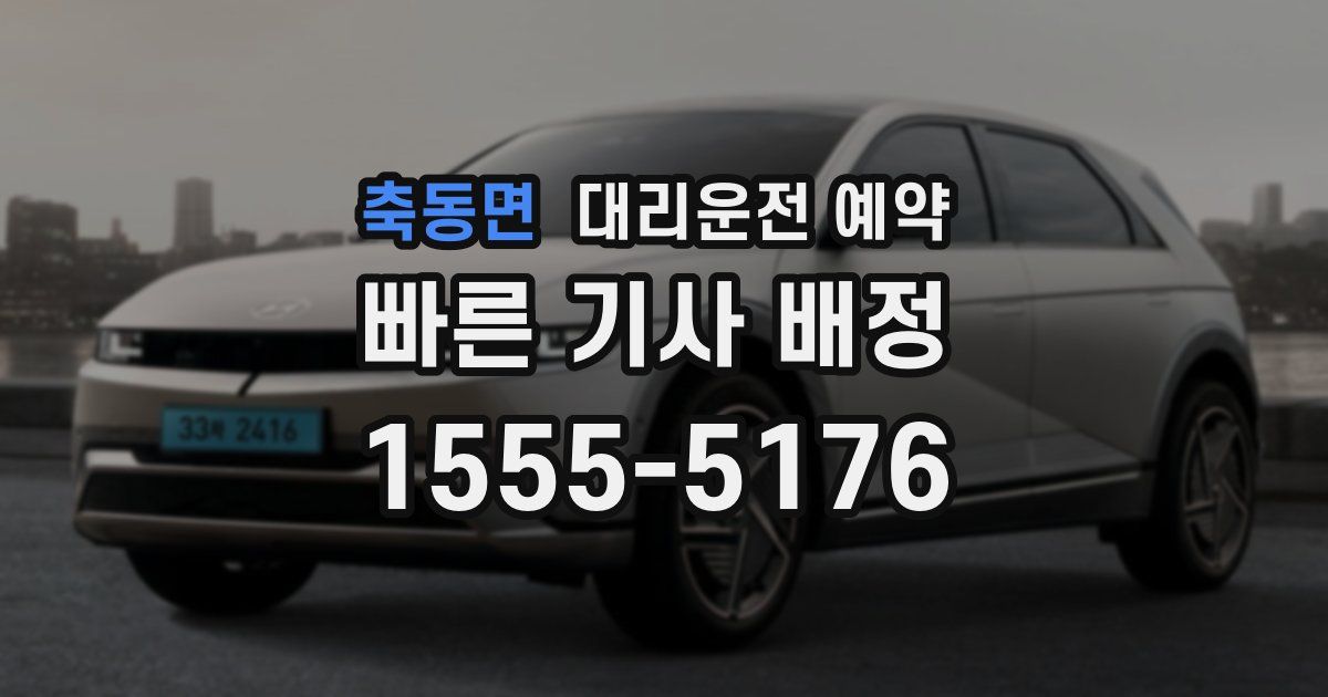 축동면 대리운전 예약