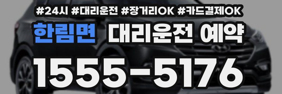 한림면 대리운전 예약