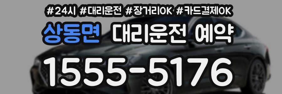 상동면 대리운전 예약