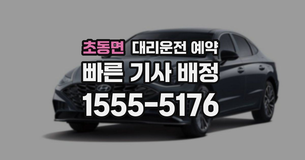 초동면 대리운전 예약