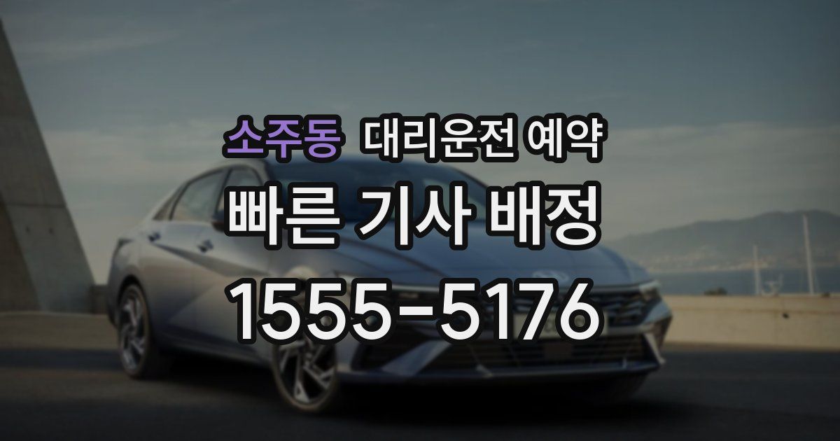 소주동 대리운전 예약