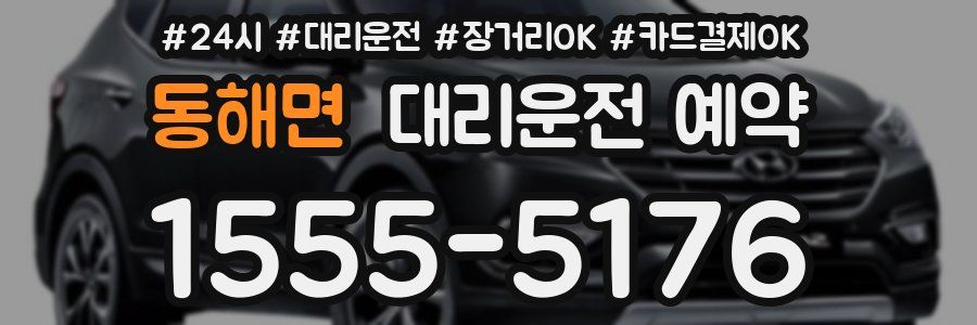 동해면 대리운전 예약