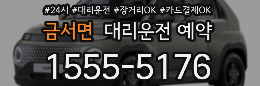 금서면 대리운전 예약