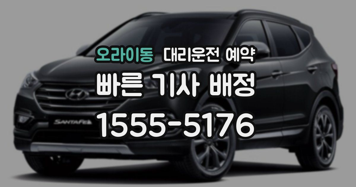 오라이동 대리운전 예약