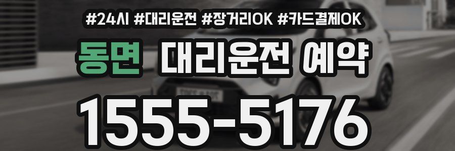 동면 대리운전 예약
