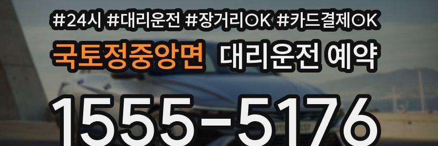 국토정중앙면 대리운전 예약