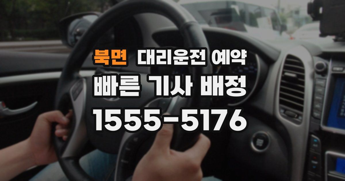 북면 대리운전 예약