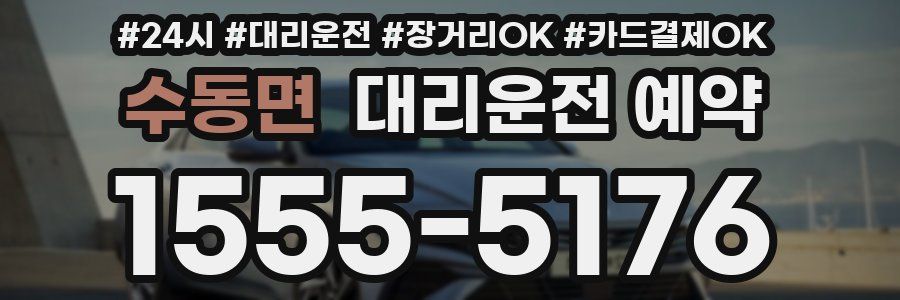 수동면 대리운전 예약