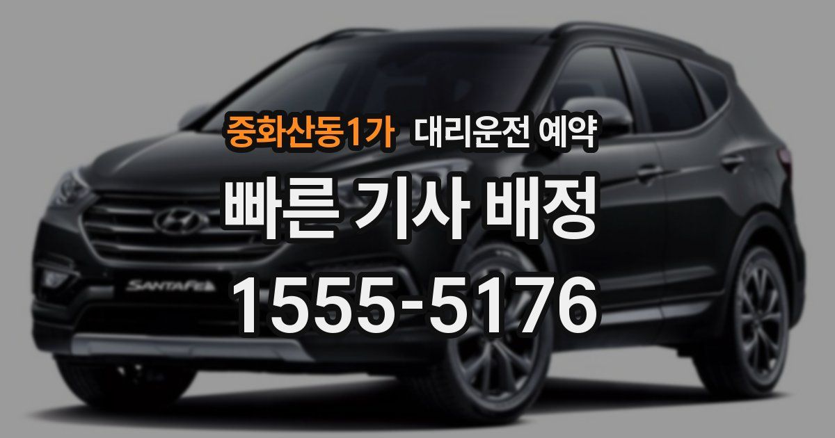 중화산동1가 대리운전 예약