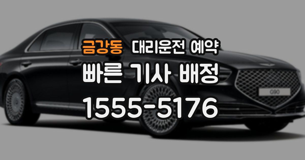 금강동 대리운전 예약