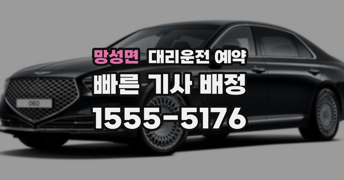 망성면 대리운전 예약