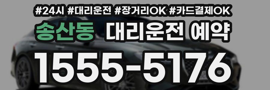 송산동 대리운전 예약
