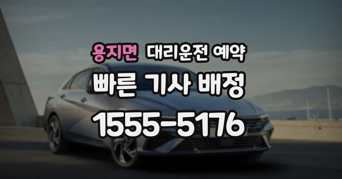 용지면 대리운전 예약