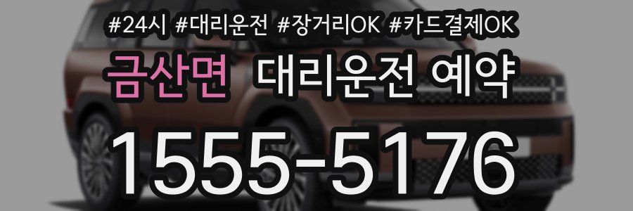 금산면 대리운전 예약
