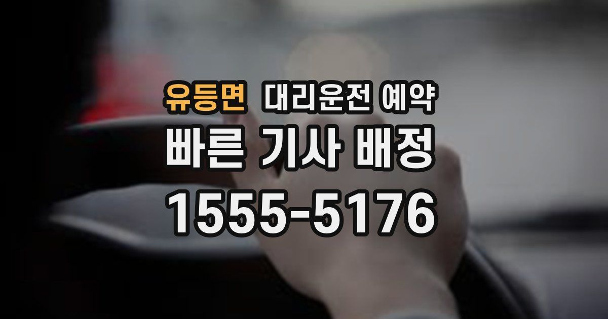 유등면 대리운전 예약