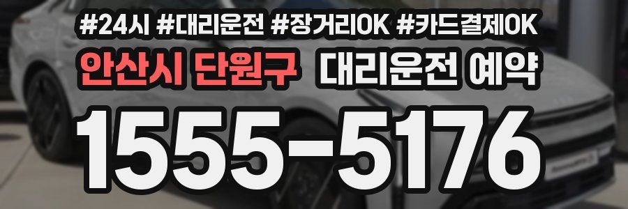 안산시 단원구 대리운전 예약