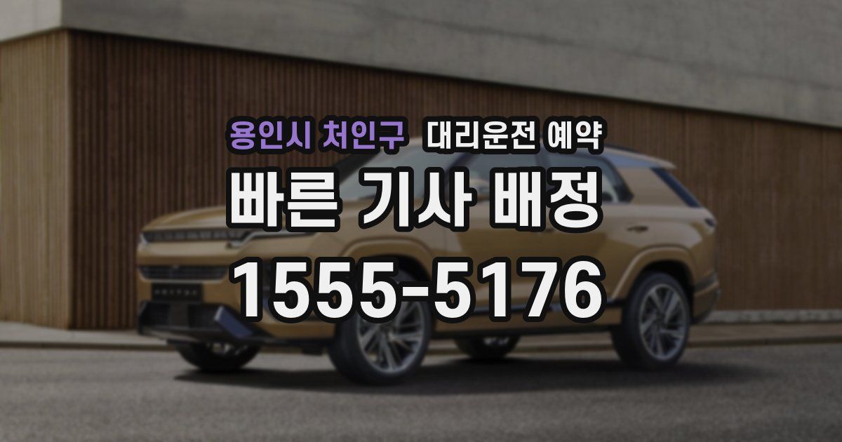 용인시 처인구 대리운전 예약