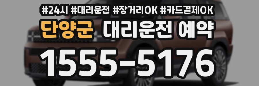단양군 대리운전 예약
