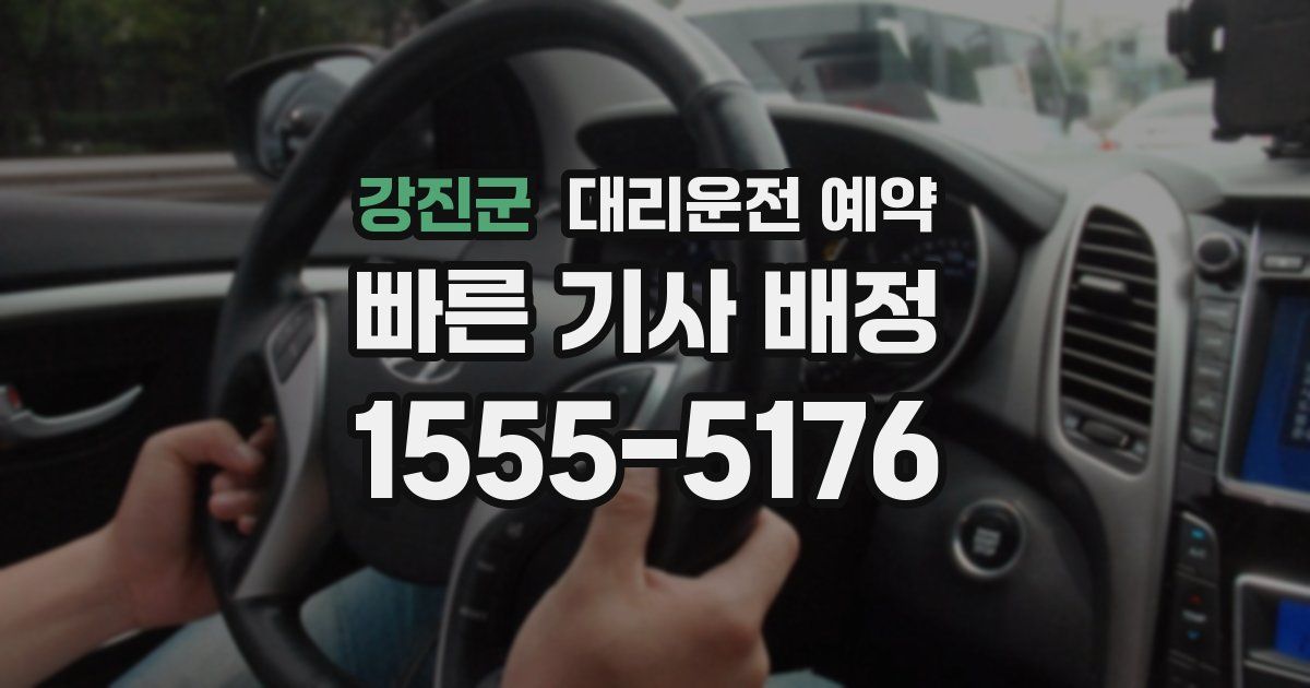 강진군 대리운전 예약