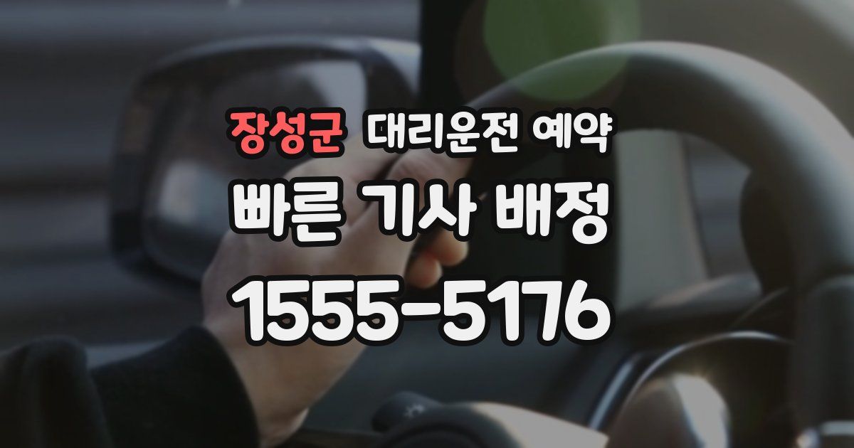 장성군 대리운전 예약