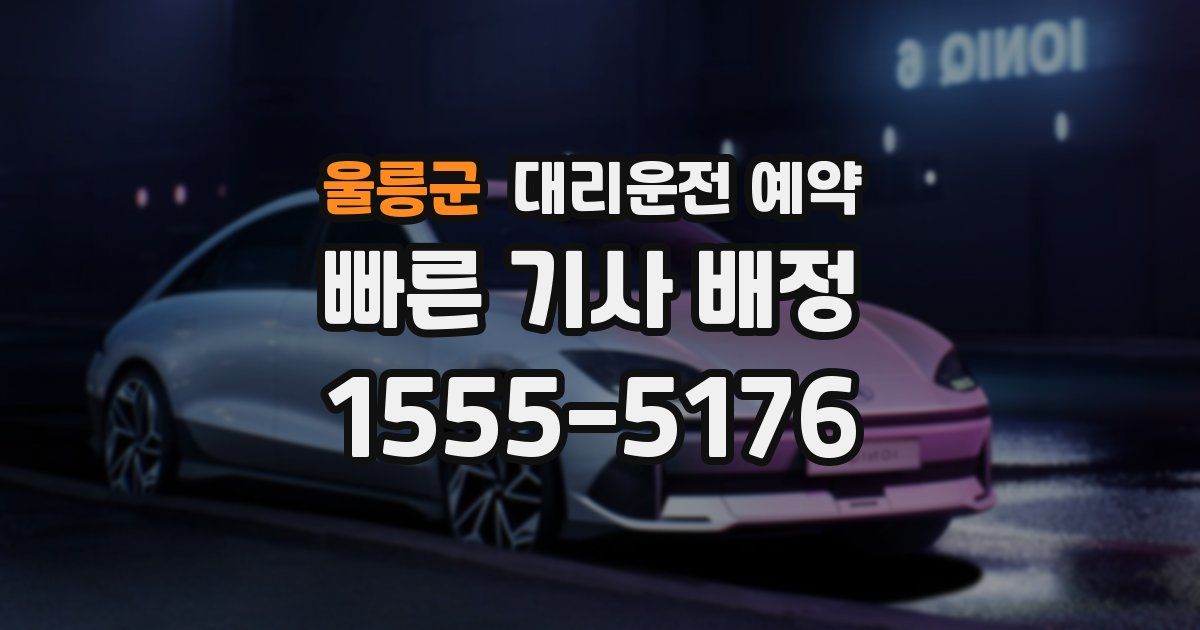 울릉군 대리운전 예약