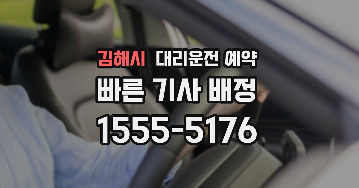 김해시 대리운전 예약