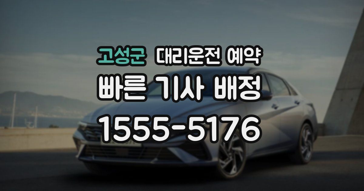 고성군 대리운전 예약